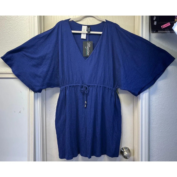 Maxine of Hollywood Womens M Navy Swimsuit/Cover-up NEW - Picture 9 of 14